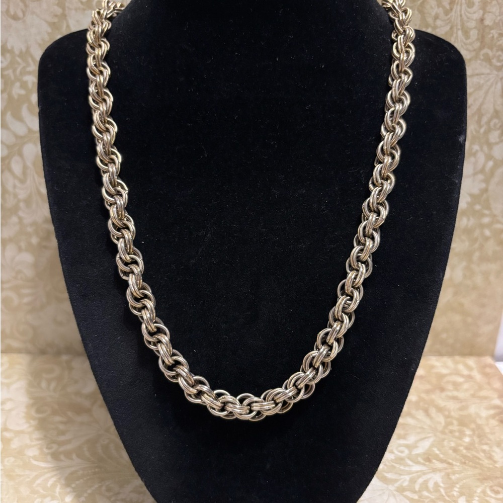 Direction One Gold Tone Multi Link Chain Necklace 30”